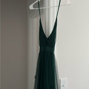 Elvi Deep Green Backless Dress